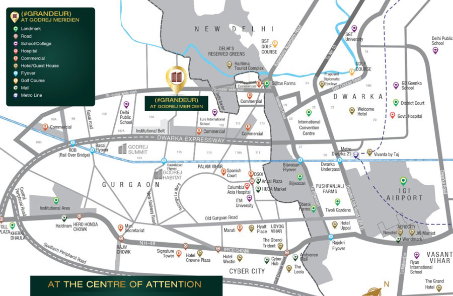 Godrej-Meridian-sector-106-Dwarka-Expressway-location-map