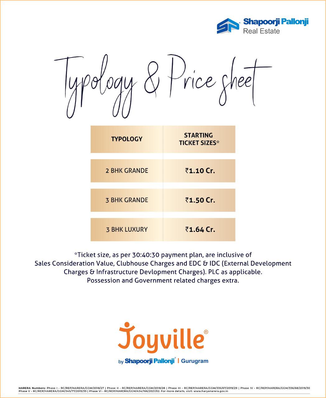 Joyville Sector 102 Gurugram-price-list Joyville Sector 102 Gurugram-price-list